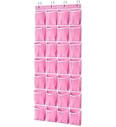 KEEPJOY 28 Pockets Hanging Shoe Organizer, Over the Door Shoe Organizer, Hanging Door Shoe Holder...