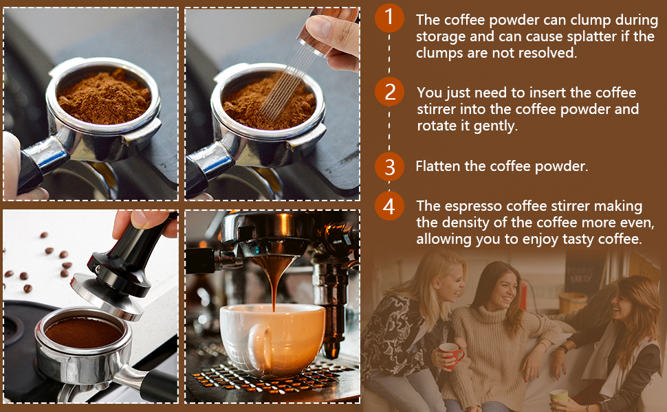 Espresso Coffee Stirrer, BestMal Professional 0.5mm WDT Tool Natural