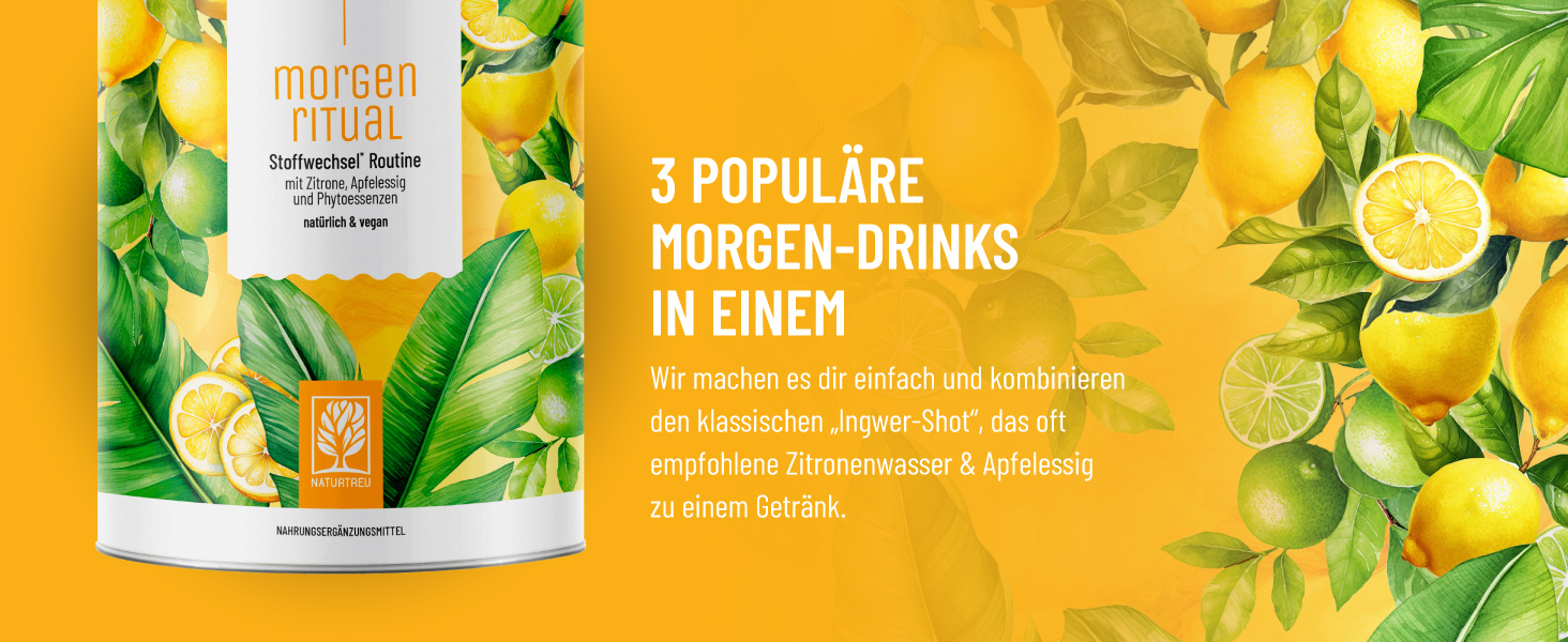 NATURTREU® Morgenritual Stoffwechseldrink * - Wakeup Shake mit Zitrone ... NATURTREU® Morgenritual Stoffwechseldrink * - Wakeup Shake mit Zitrone ...