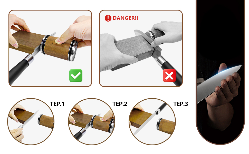 MINYII Tumbler Rolling Knife Sharpener Knife Sharpening Made Easy
