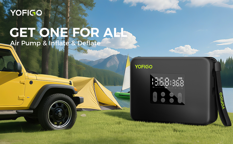 YOFIGO Trie Inflator Air Pump
