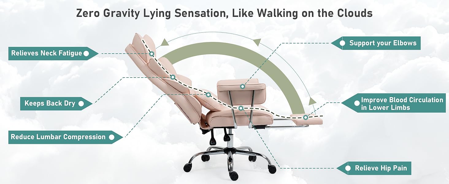 Ergonomic Office Chair with Foot Rest,