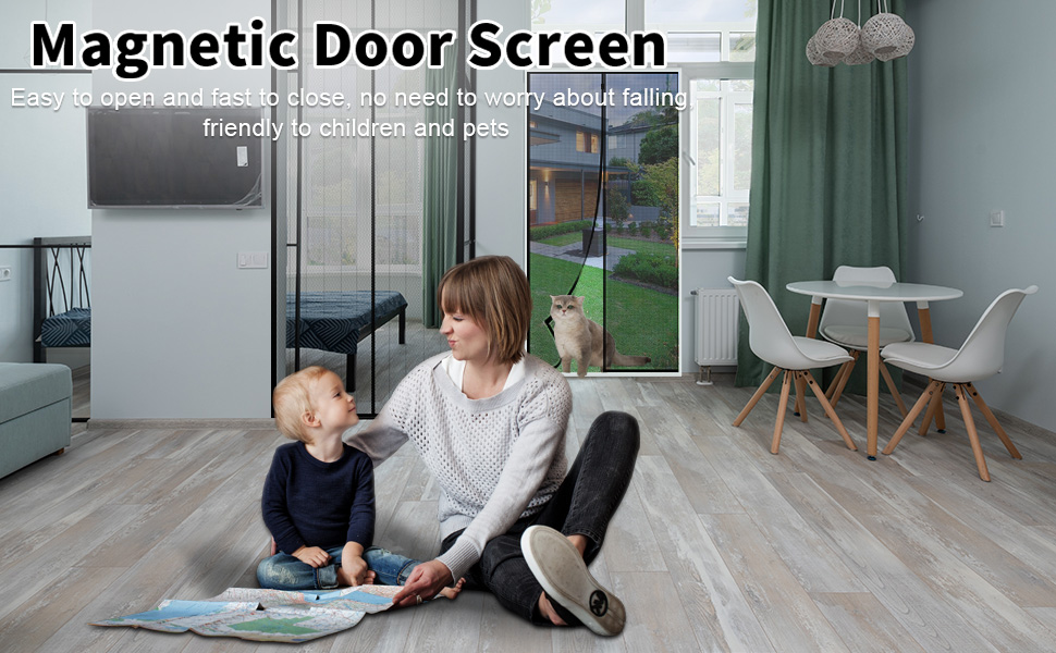 Screen Door, Self Closing Screen Doors with Pet