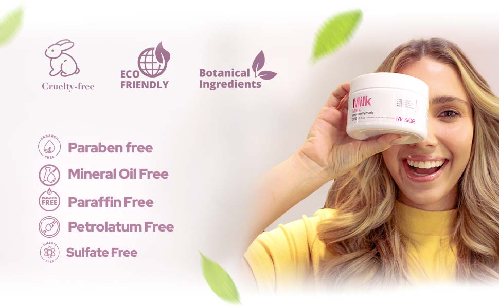 Milk Mask, Keratin Hair Damaged Hair Moisturizing Mask, Dull Hair, Split Ends, Breakage image hair