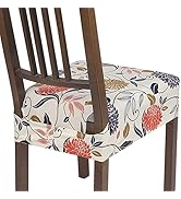 SearchI Stretch Dining Chair Seat Covers Set of 6, Soft Removable Washable Seat Covers for Dining...