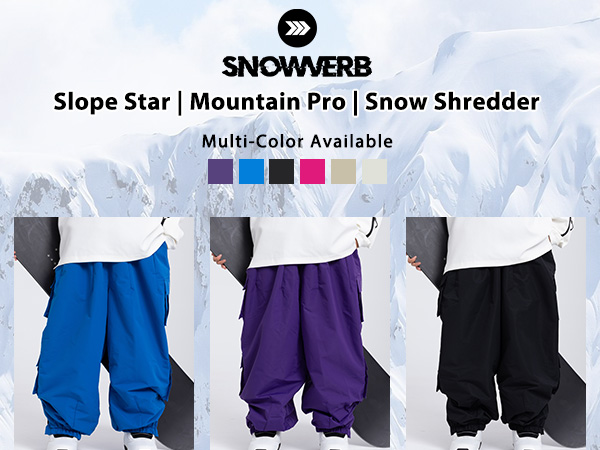 スノーボード UNISEX WIDE SNOW PANTS M BKIV Amazon.com : SNOWVERB Womens Mens Baggy Waterproof