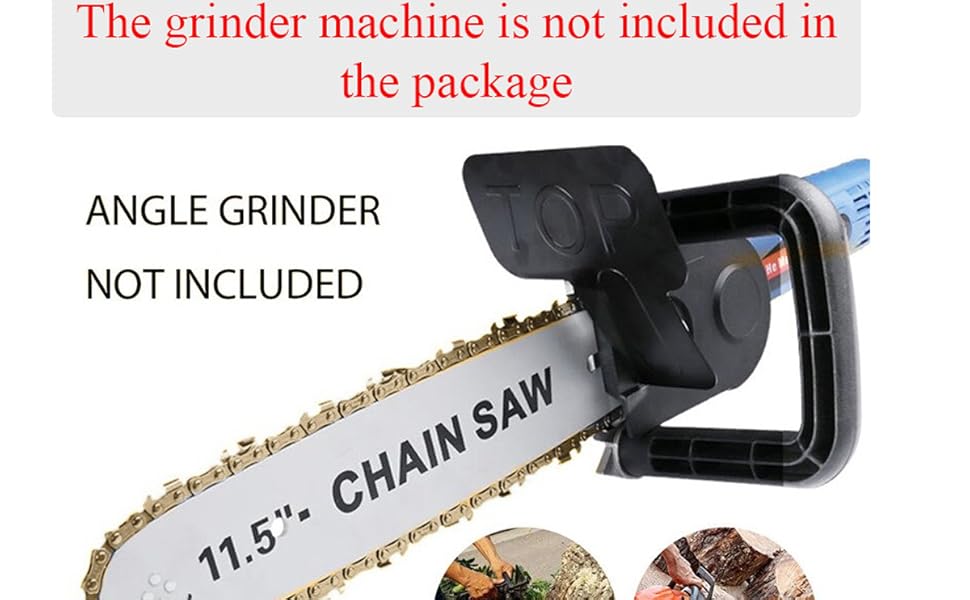 MLD DIY Electric Chain Saw Converter Bracket (100mm, 11.5") Tree Felling Angle Grinder for
