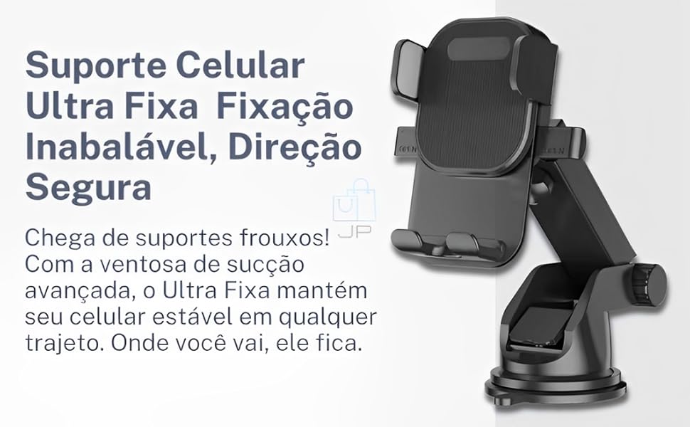 suporte de celular carro com ventosa painel e parabrisa rotação 360 ajustestavel