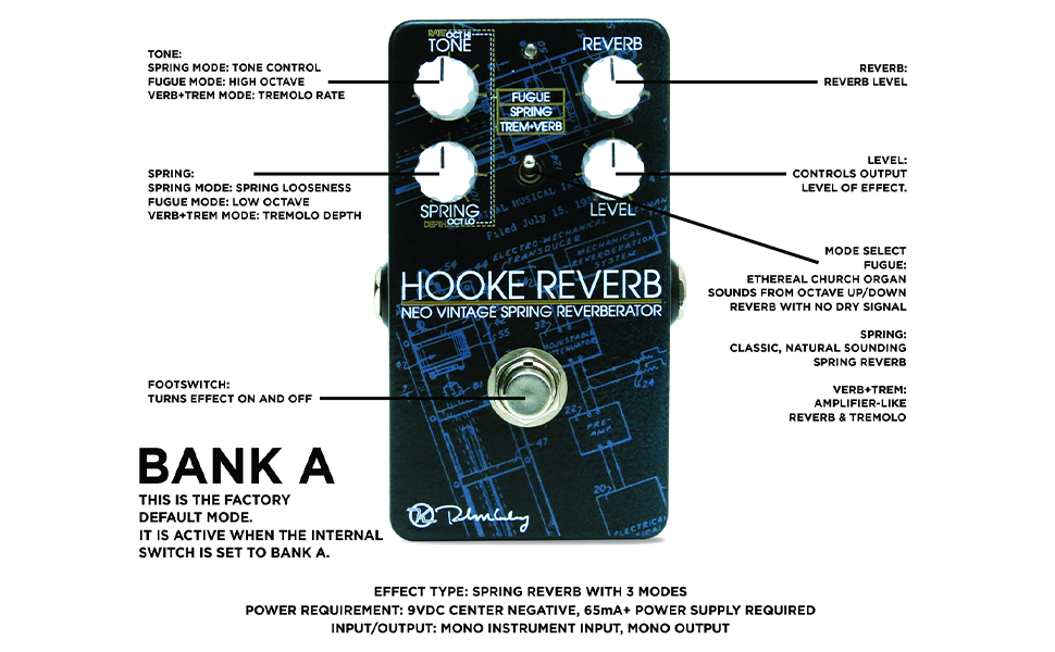 Amazon.com: Keeley Hooke Spring Reverb Tremolo and Fugue