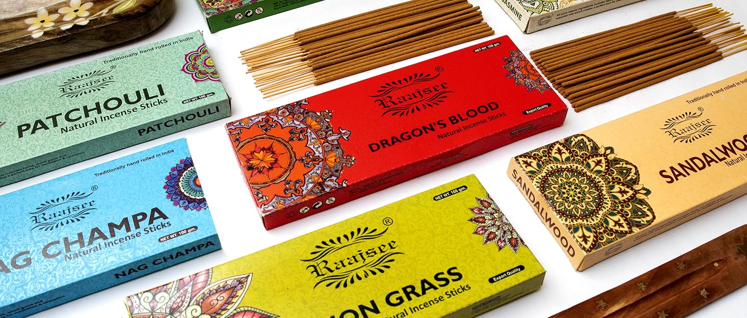 Raajsee White Sage Incense Sticks, 100Natural Charcoal free Organic