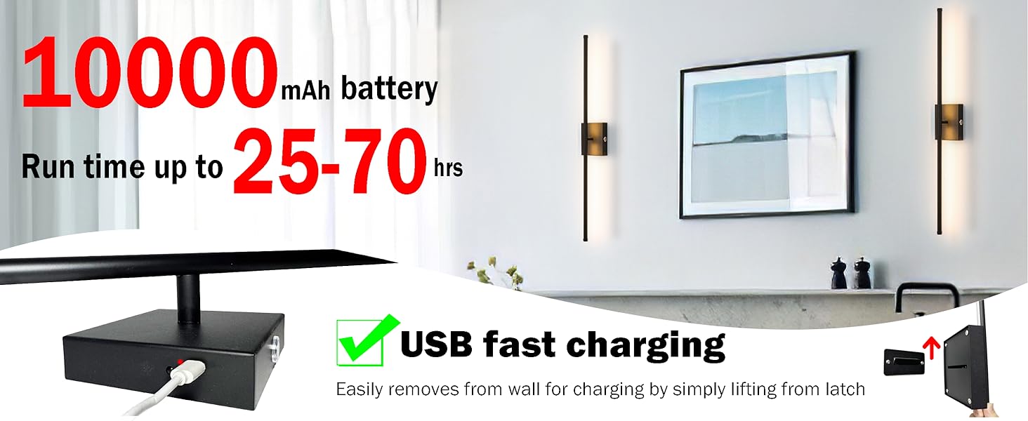Rechargeable wall sconce