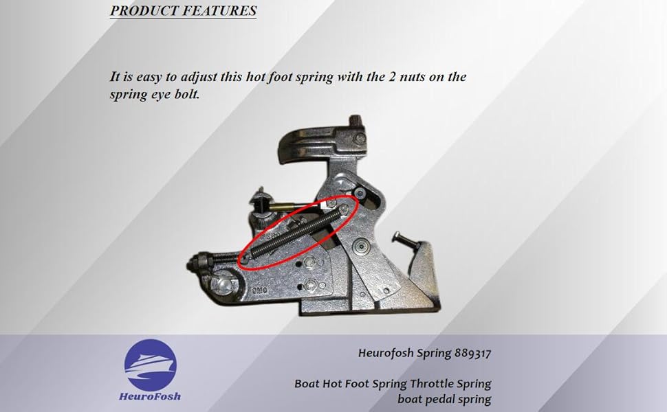 HeuroFosh Boat Foot Throttle Control Pedal Repair Spring