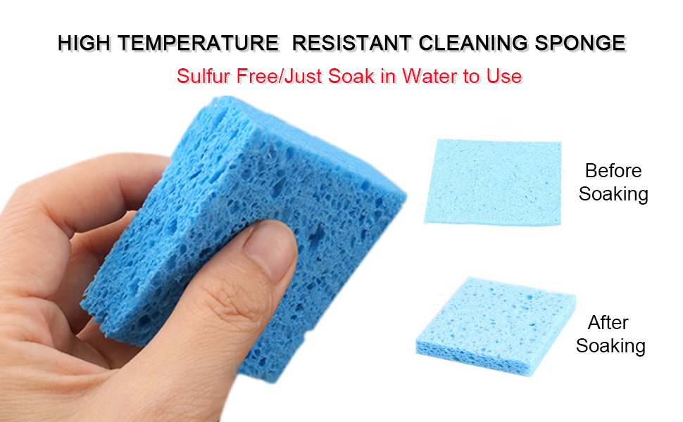 Fielect 20Pcs Soldering Sponge 60mmx60mmx11mm for Iron Tips