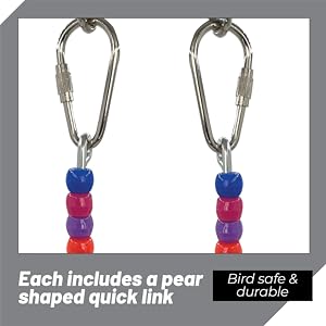 Durable long lasting nickel plated steel pear shaped connectors.
