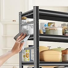 Kitchen Storage Shelves|Sturdy Metal Kitchen Shelves|Waterproof and Rust Resistant Kitchen Racks
