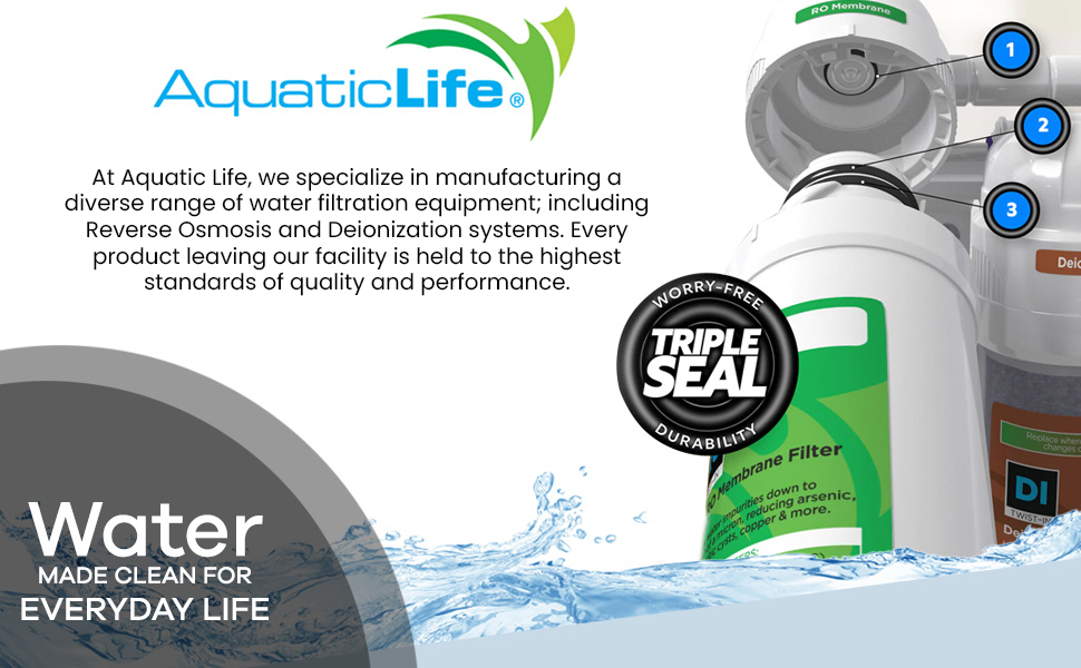 AQUATICLIFE Twist-in 100 GPD TFC RO Membrane Filter Replacement Cartridge