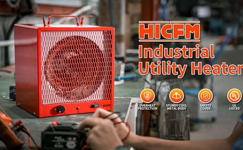 HICFM 240V FanForced Industrial Space Heater 5600W, heats