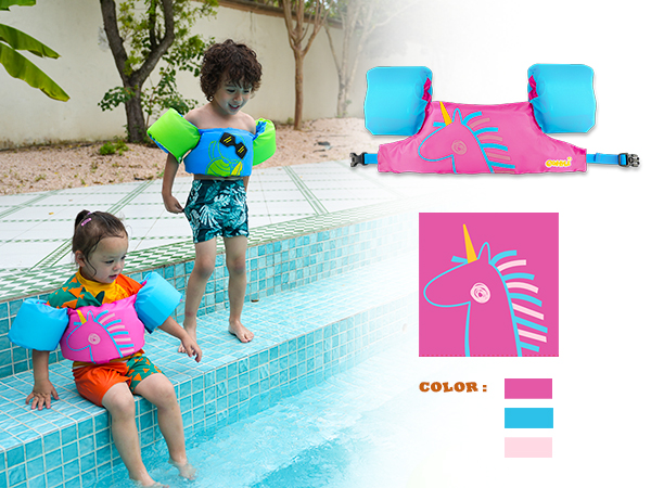 Gogokids Kids Swim Vest,Toddler Floaties Arm Wings Life Jacket Vest