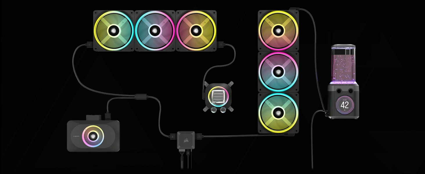 iCUE LINK, icue system hub, fan controller, rgb controller, fan speed controller