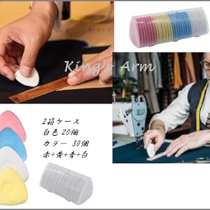 チャコ　3点 geneX 三角チャコ チャコペン 50個セット 4色 自然に消える 洋裁