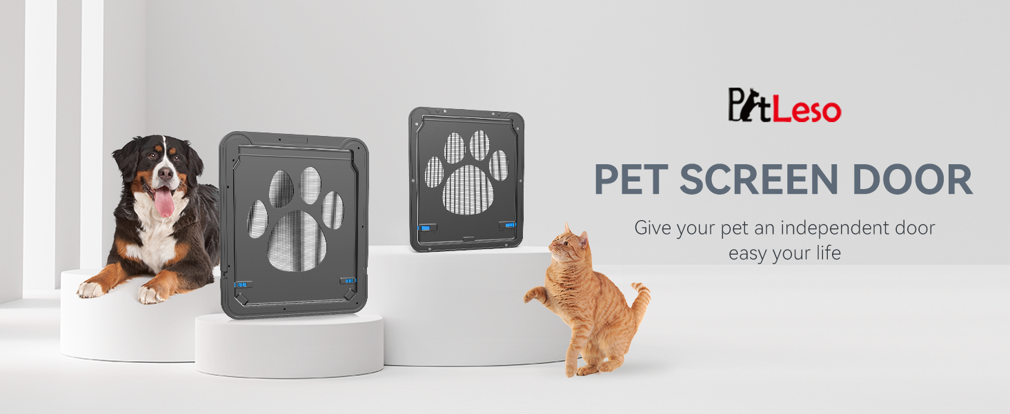 PETLESO Dog Door for Screen Door, Cat Door Screen Small