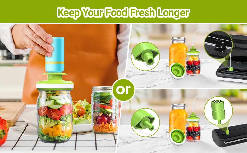Electric Mason Jar Vacuum Sealer, Electric Jar Sealer with Accessory