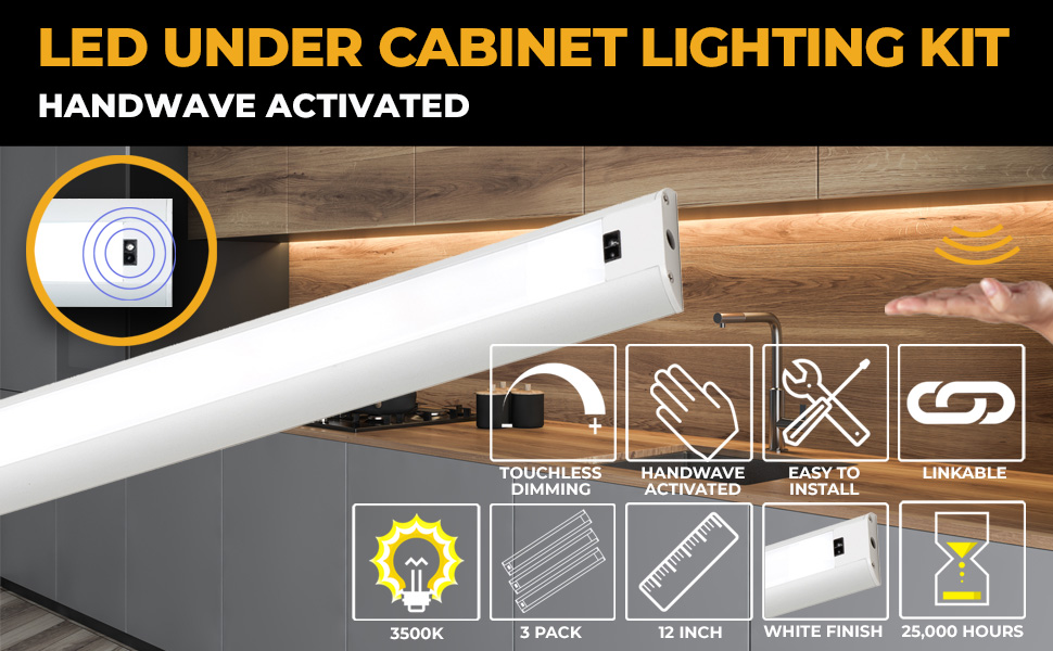LED Under Lights Motion Sensor Hand Wave Under Counter Lights