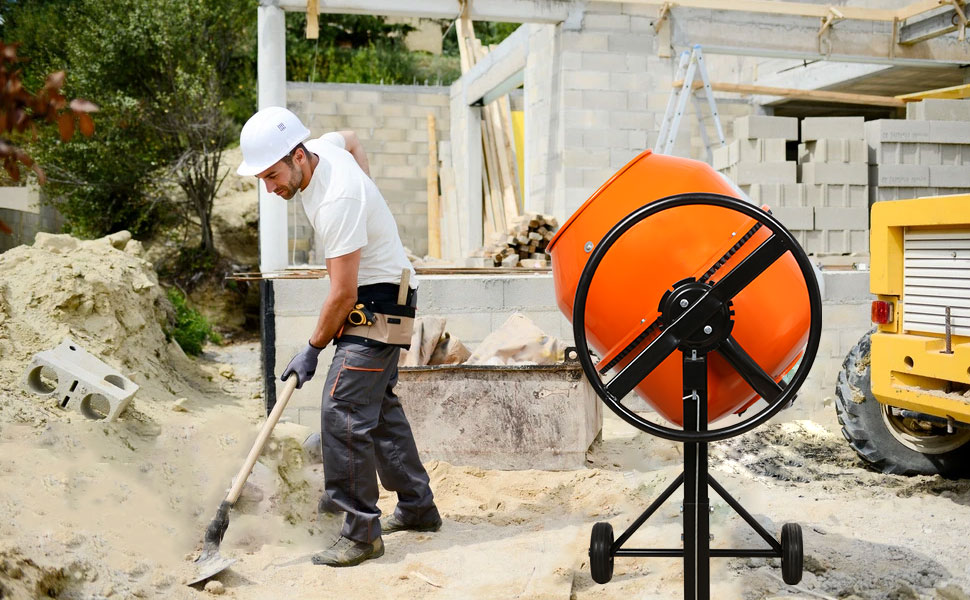 portable concrete mixer