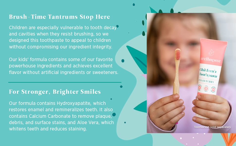 Wellnesse Children’s Toothpaste Fluoride Free Natural