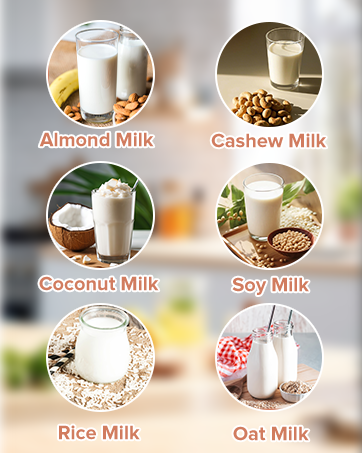 Soy milk and other plant milk