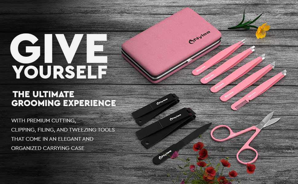 tweezer set pink