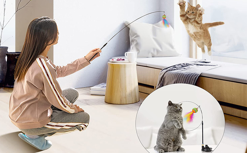 猫のおもちゃのステッカー