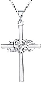 silver cross necklace