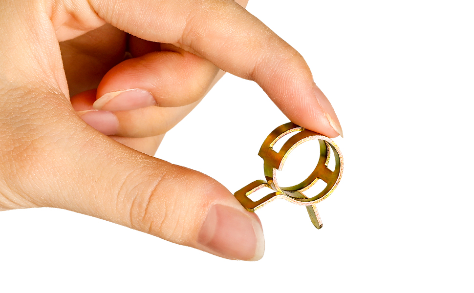 100 Pcs Spring Band Type Clamps Vacuum Fuel Hoses Line, Pipe Tube Clamp