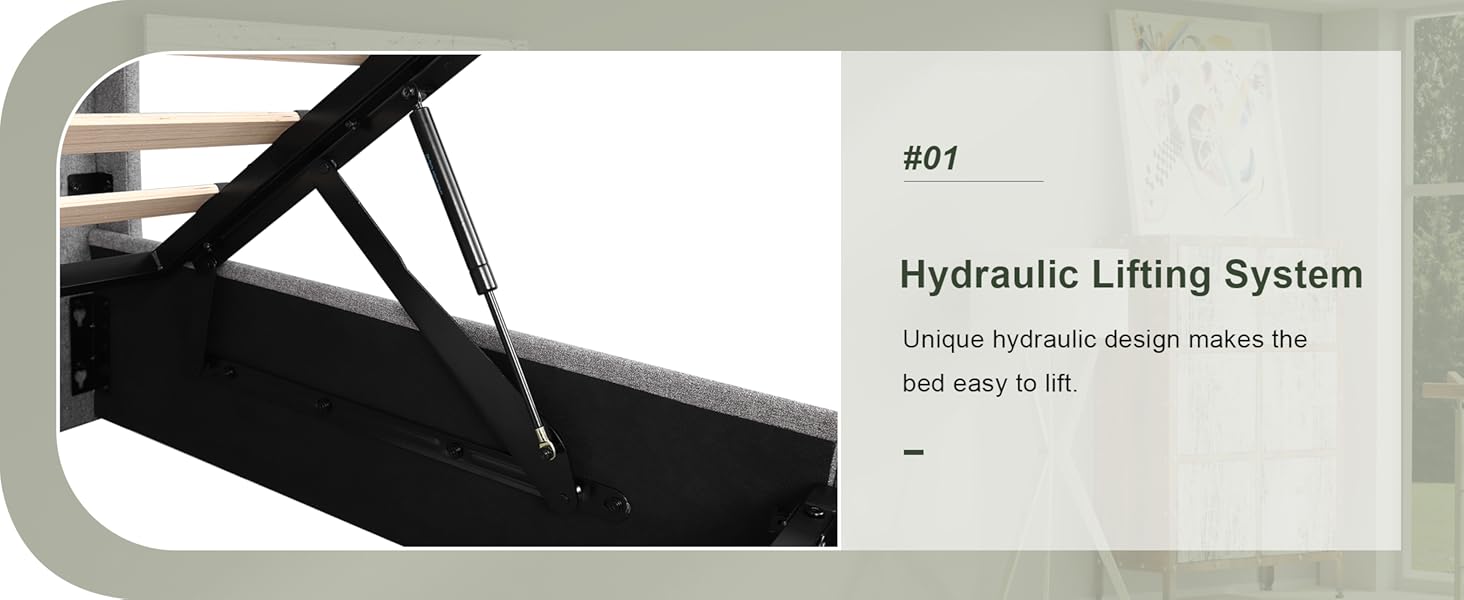 full size bed frame with headboard and storage