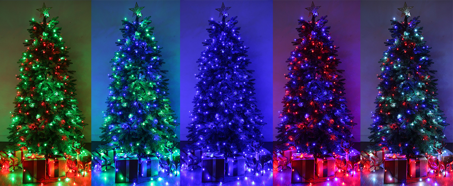 Joomer Halloween Decoration Lights Outdoor, 65ft 200 LED RGB Color