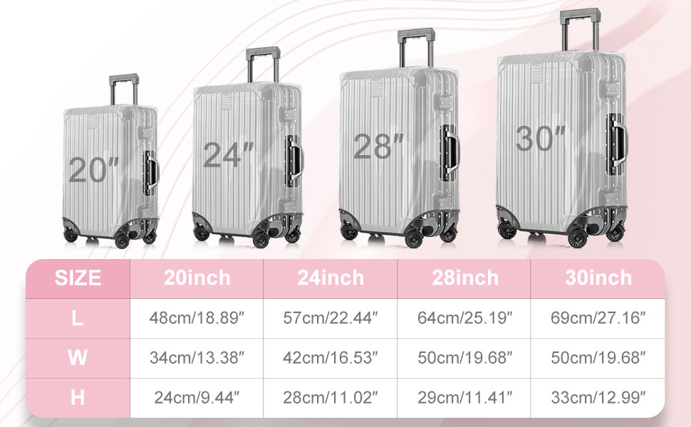 clear luggage cover