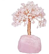 rockcloud Natural Crystal Tree, Crystals Base Bonsai Money Tree Decoration for Wealth and Luck, R...