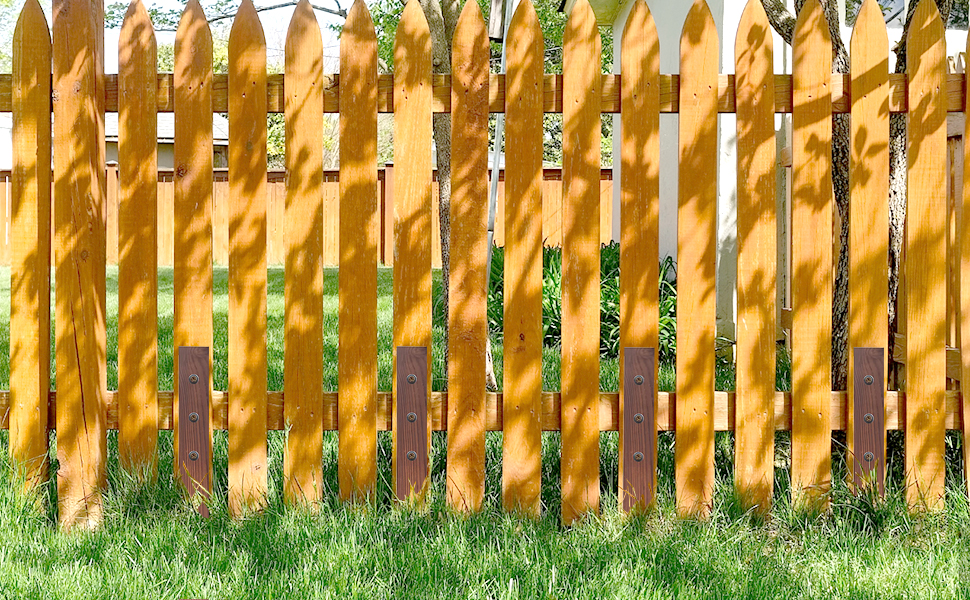 4 Pack Fence Post Repair Stakes Preservative Wood Fence Post Anchor Ground Spike