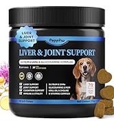 POPPAW Liver Health Supplement for Senior Dogs - Joint Health Support with Silybum Marianum, SAMe...