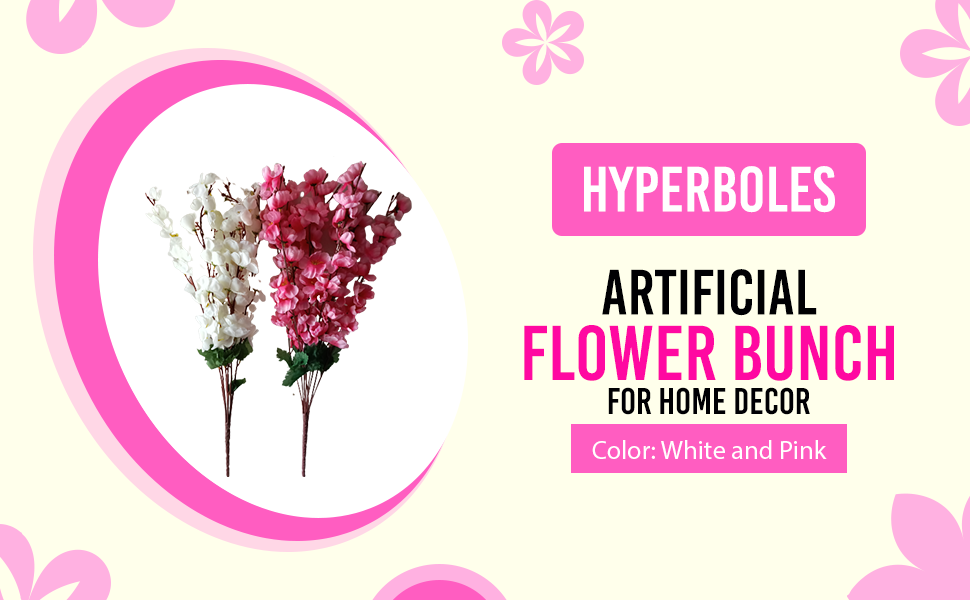 Buy Hyperboles Artificial Peach Blossom Flower Bunch for Vase for Home