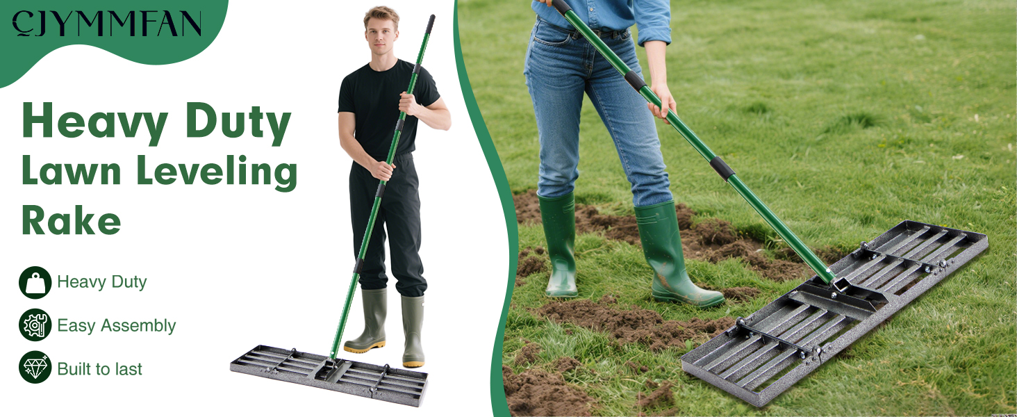 Heavy Duty Lawn Leveling Rake