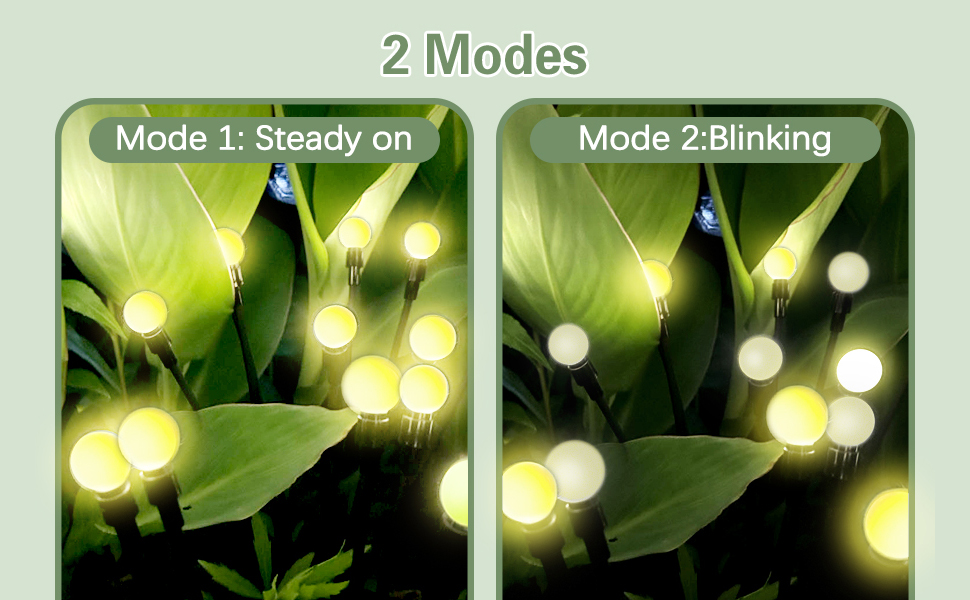 Vohuf Solar Garden Firefly Lights Outdoor 8pack Swaying