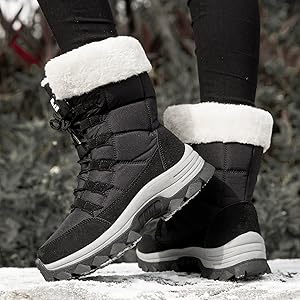 Amazon.com | ziitop Womens Winter Snow Boots Waterproof Fur
