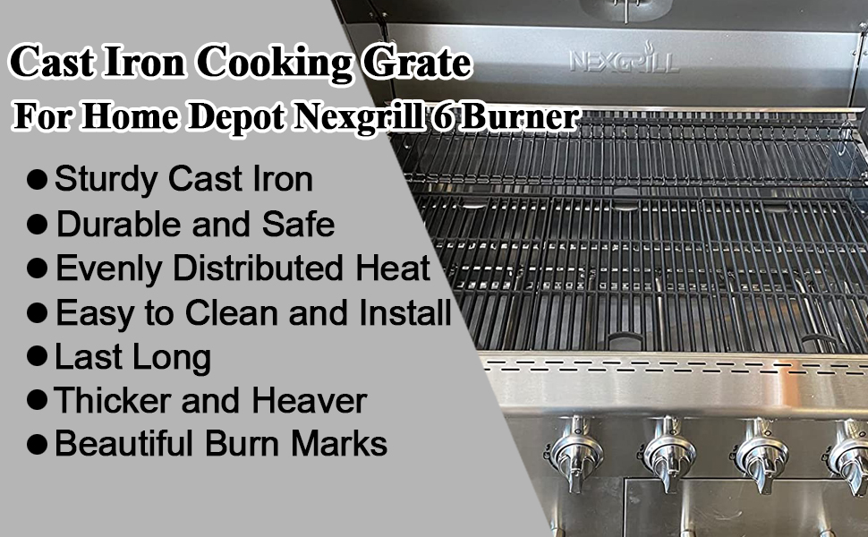 17 inch Cooking Grates for Nexgrill 6 Burner 7200896B 720