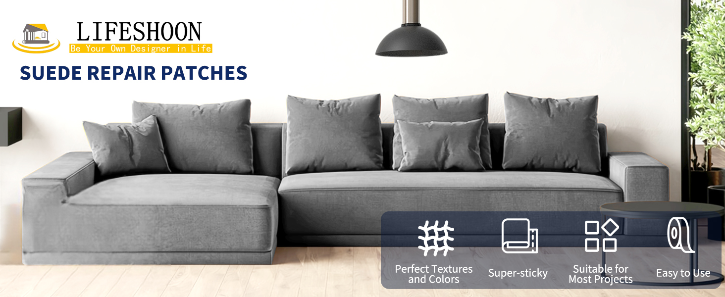 Lifeshoon Fabric Repair Patches, SelfAdhesive Suede Patches Tape