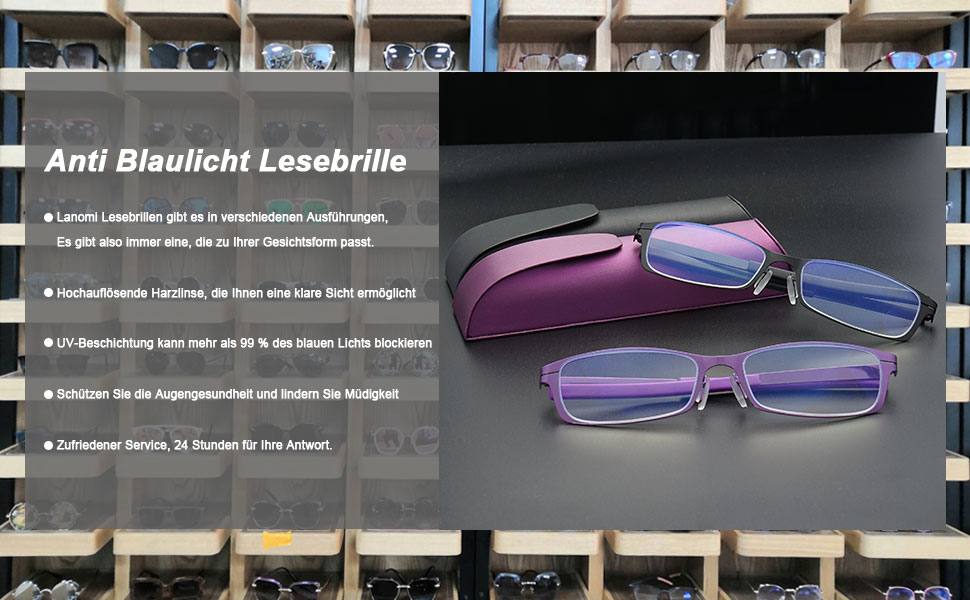  Lesebrille Blaulichtfilter Damen Herren 