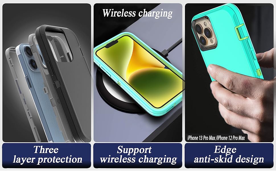 Amazon.com: YmhxcY Case, Shockproof iPhone 13 Pro Max/12 Pro