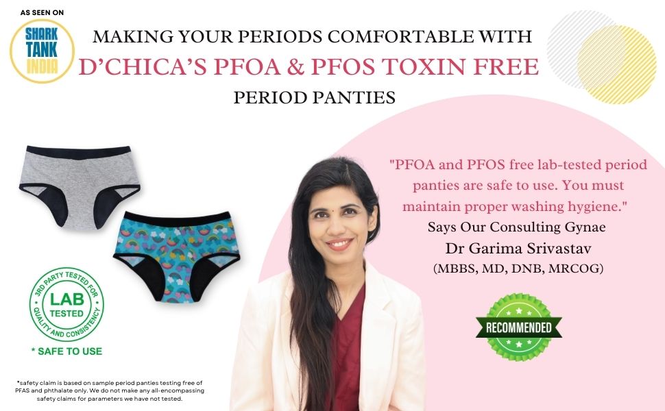 DChica Cotton Reusable Washable Period Panties Briefs for Women's