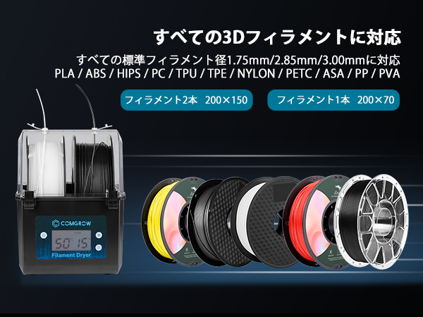 Amazon.co.jp: 3Dプリンターフィラメントドライヤーボックス 3D